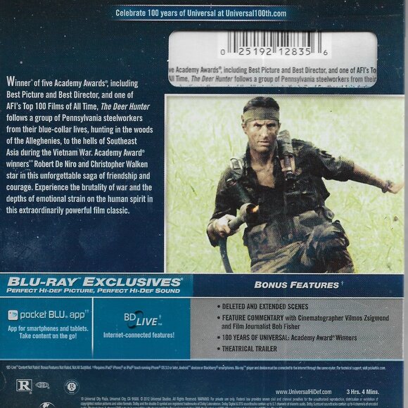 The Deer Hunter Universal 100th Anniv. Special Edition Blu-Ray + DVD Slipcover - Picture 2 of 2